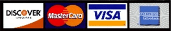 Accepted payment methods: Discover, MasterCard, Visa, American Express